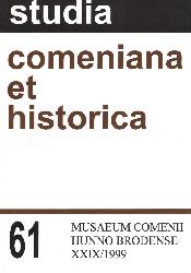 studia comeniana et historica  studia comeniana et historica Heft 61 XXIX / 1999 