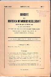 Deutsche Botanische Gesellschaft  Band LXXIV.Jahrgang 1961 Heft 1 bis 11 (11 Hefte) komplett 