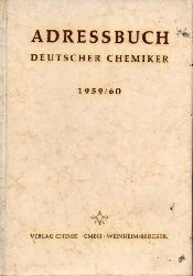 Adressbuch Deutscher Chemiker  1959/60 