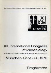 Internt.Association of Microbiological Societies  XII International Congrress of Microbiology.Sept.3-8.1978.Mnchen 
