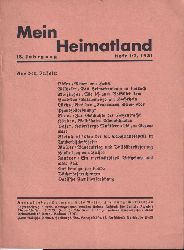 Mein Heimatland  18.Jahrgang 1931.Heft 1/2 bis 7/8 (4 Hefte,davon 1 Sonderheft) 
