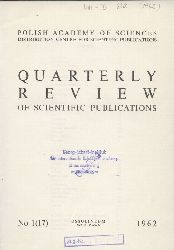 Quarterly Review of Scientific Publications  No. 1(17) - 4(20) + Index 1962 (1Band) 