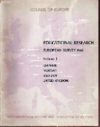 Council of Europe  Educational Research European Survey 1968 Volume I 
