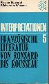 Steland,Dieter (Hsg.)  Franzsische Literatur von Ronsard bis Rousseau 