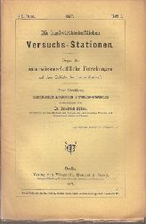 Die Landwirthschaftlichen Versuchs-Stationen  Die Landwirthschaftlichen Versuchs-Stationen.XX.Band 1877,Heft 1 bis 6 