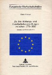 Vohland,Ulrich  Zu den Bildungs- und Gesellschaftsvorstellungen zwischen 1770 - 1810 