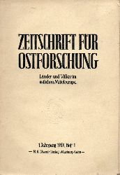 Zeitschrift fr Ostforschung  1.Jahrgang 1952.Heft 1-Lnder und Vlker im stlichen Mitteleuropa 