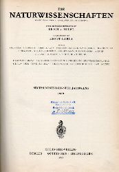 Die Naturwissenschaften  Die Naturwissenschaften 46.Jahrgang 1959. Heft 1 bis 24 (1 Band) 