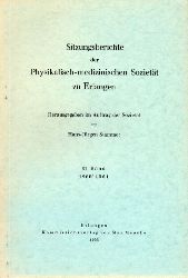 Physikalisch-medizinische Soziett zu Erlangen  Sitzungsberichte der Soziett.81.Band 1960/61 