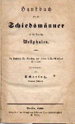 Schering (Hrsg.)  Handbuch fr die Schiedsmnner in der Provinz Westphalen 