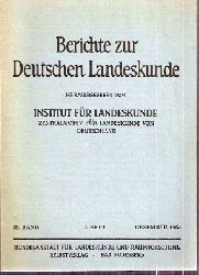 Berichte zur Deutschen Landeskunde  Berichte zur Deutschen Landeskunde 35.Band 1965, Heft 2 Dezember 