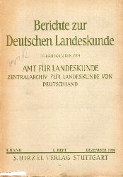 Berichte zur Deutschen Landeskunde  Berichte zur Deutschen Landeskunde 9.Band 1950, Heft 1 Dezember 