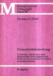 Kahl,Thomas N.  Unterrichtsforschung 