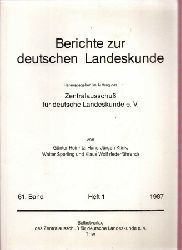 Berichte zur deutschen Landeskunde  Berichte zur deutschen Landeskunde 61.Band, Heft 1 und 2 1987 (2 Hefte 