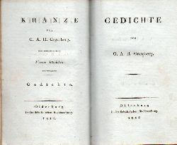 Gramberg,Gerhard Anton Hermann  Krnze Gedichte 