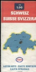 Esso. Schweiz  Autokarte von Esso. Die Scheiz 