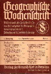 Geographische Wochenschrift  Geographische Wochenschrift 3.Jahrgang 1935, Heft 35 