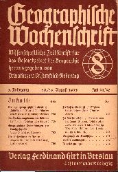 Geographische Wochenschrift  Geographische Wochenschrift 3.Jahrgang 1935, Heft 31/32 