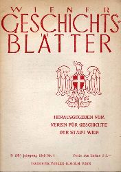 Wiener Geschichtsbltter  Wiener Geschichtsbltter 3. (63.) Jahrgang 1948 Heft Nr.1 