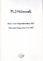 W.Goebel Porzellanfabrik  M.J.Hummel Preis- und Dispositionsliste 2007 