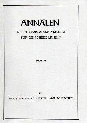 Historischer Verein fr den Niederrhein  Annalen des Historischen Vereins fr den Niederrhein Heft 195 