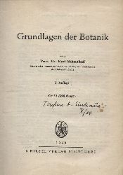 Schmalfu,Karl  Grundlagen der Botanik 