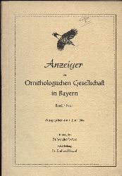 Anzeiger der Ornithologischen Gesellschaft Bayern  Band 7. Nr.1-7. 1964-1966 (7 Hefte) 
