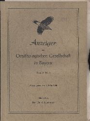 Anzeiger der Ornithologischen Gesellschaft Bayern  Band V. Nr.1-6. 1958-1960 (6 Hefte) 