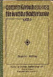 Verein fr deutsche Schferhunde (SV)  Krbuch fr deutsche Schferhunde Band IV Ankrung 1925 