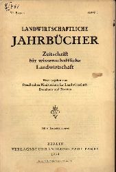 Landwirtschaftliche Jahrbücher  Landwirtschaftliche Jahrbücher 79.Band 1934 Heft 1 bis 6 (6 Hefte) 