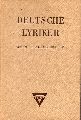 Enderlin,F.+E.Odermatt+P.Gessler+W.Trler  Deutsche Lyriker vom 16. bis ins 20.Jahrhundert 
