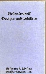 Weichardt,J.  Gedankenlyrik Goethes und Schillers 