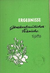 Bundesministerium fr Ernhrung,Landwirtschaft  Ergebnisse Gartenbaulicher Versuche 1958 