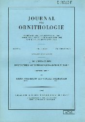 Journal fr Ornithologie  Journal fr Ornithologie 109. Band 1968 Heft 1-4 (4 Hefte) 