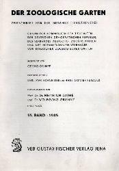 Der Zoologische Garten  Der Zoologische Garten 55.Band 1985 (Hefte 1-5/6 (4 Hefte) komplett 