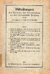 Verein der Geographen an der Universitt Leipzig  Mitteilungen des Vereins der Geographen X / XI.1932 