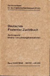 Reichsverband fr das Deutsche Hundewesen (RDH)  Deutsches Foxterrier-Zuchtbuch Band XXXI Nr. 60701-68000 