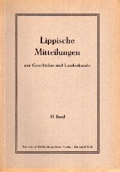 Historischer Verein fr das Land Lippe  Lippische Mitteilungen aus Geschichte und Landeskunde 35.Band 1966 