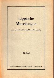 Historischer Verein fr das Land Lippe  Lippische Mitteilungen aus Geschichte und Landeskunde 34.Band 1965 