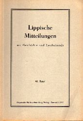Historischer Verein fr das Land Lippe  Lippische Mitteilungen aus Geschichte und Landeskunde 46.Band 1977 