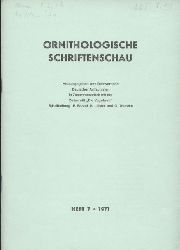 Ornithologische Schriftenschau  Ornithologische Schriftenschau Jahrgang 1971 Heft  4-7 (4 Hefte) 