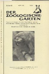 Der Zoologische Garten  Der Zoologische Garten 35.Band 1968. Heft 4/5 (1 Heft) 