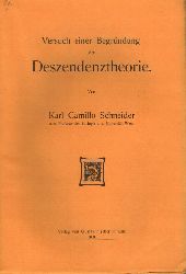Schneider,Karl Camillo  Versuch einer Begrndung der Deszendenztheorie 
