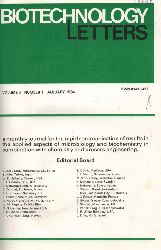 Biotechnology Letters  Volume 6 1984, No 1 bis 12 (1 Band) 
