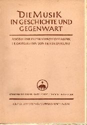 Blume,Friedrich (Hsg.)  Die Musik in Geschichte und Gegenwart 138./139.Lieferung 