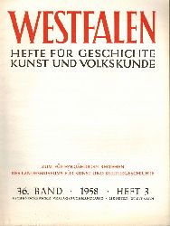 Westfalen  Westfalen 36.Band 1958 Heft 1/2 und 3 (2 Hefte) 