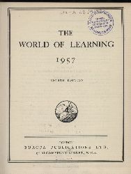 The World of Learning  Eighth Edition 1957 