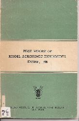 Indian Council of Agricultural Research  First Report of Model Agronomic Experiments Kharif 1956 