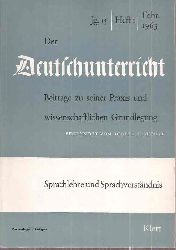 Der Deutschunterricht  15.Jahrgang 1963, Heft 1 
