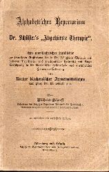 Scharff,Wilhelm  Alphabetisches Repertorium zu Dr. Schler